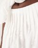 ARRANGE ARRANGE daisy organza pintuck dropped waist midi skirt in white - part of a set - 2