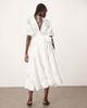 ARRANGE ARRANGE daisy organza pintuck dropped waist midi skirt in white - part of a set - 4