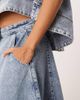ARRANGE ARRANGE denim button up midi skirt in mid-blue wash - part of a set - 3