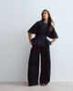 ARRANGE ARRANGE denim cinched waist pleated top in indigo - part of a set-Blue - 2