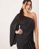 ARRANGE ARRANGE drape one shoulder maxi dress with tulip skirt in black - 2