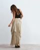 ARRANGE ARRANGE draped fringe hem maxi skirt in soft khaki-Green - 4