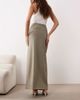 ARRANGE ARRANGE draped tailored maxi skirt in gray - 2