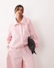 ARRANGE ARRANGE drawstring hem utility twill jacket co ord in pale pink - part of a set - 1