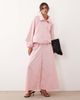 ARRANGE ARRANGE drawstring hem utility twill jacket co ord in pale pink - part of a set - 4