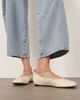 ARRANGE ARRANGE Edie premium leather ballet flats with chain in off-white-Yellow - 2