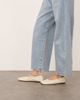 ARRANGE ARRANGE Edie premium leather ballet flats with chain in off-white-Yellow - 3