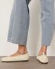 ARRANGE ARRANGE Edie premium leather ballet flats with chain in off-white-Yellow - 4