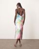 ARRANGE ARRANGE embellished draped halter column maxi dress in abstract sequin-Multi - 3