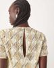 ARRANGE ARRANGE embellished T-shirt mini dress in buttermilk-Gold - 2