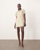 ARRANGE ARRANGE embellished T-shirt mini dress in buttermilk-Gold - 3