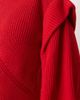 ARRANGE ARRANGE engineered knit sculpted sweater with shoulder detail in red - 3