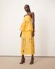 ARRANGE ARRANGE floral cornelli column midi skirt in mandarin - part of a set-Orange - 1