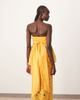ARRANGE ARRANGE floral cornelli tie back bandeau top in mandarin - part of a set-Orange - 3