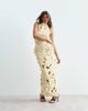 ARRANGE ARRANGE floral embroidered linen cutwork midi skirt in buttermilk - part of a set-Yellow - 1