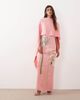 ARRANGE ARRANGE floral embroidered satin overlay maxi dress in pink - 3
