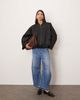 ARRANGE ARRANGE floral quilted bomber jacket in black - 4