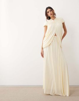 ARRANGE ARRANGE fluid volume maxi skirt in buttermilk - part of a set-Yellow