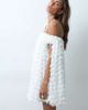 ARRANGE ARRANGE fringe sequin bardot trapeze mini dress in white - 3