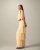 ARRANGE ARRANGE fringe tiered maxi skirt in butter yellow - part of a set - 1