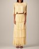 ARRANGE ARRANGE fringe tiered maxi skirt in butter yellow - part of a set - 2