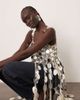 ARRANGE ARRANGE futurist sequin crop top with long 3D fringe hem in silver - 1