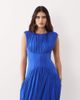 ARRANGE ARRANGE gathered draped maxi dress with cinched waist in blue - 2