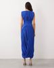 ARRANGE ARRANGE gathered draped maxi dress with cinched waist in blue - 3