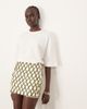 ARRANGE ARRANGE geometric grid embellished mini skirt in white-Multi - 1