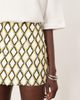 ARRANGE ARRANGE geometric grid embellished mini skirt in white-Multi - 4