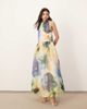 ARRANGE ARRANGE halterneck maxi dress with tie neck detail in oversized floral print-Multi - 1