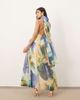ARRANGE ARRANGE halterneck maxi dress with tie neck detail in oversized floral print-Multi - 3