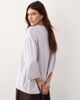 ARRANGE ARRANGE heavy weight boxy 3/4 sleeve T-shirt in soft lilac-Purple - 3