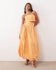 ARRANGE ARRANGE high waisted bubble midi skirt in orange - part of a set - 1