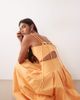 ARRANGE ARRANGE high waisted bubble midi skirt in orange - part of a set - 2