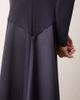 ARRANGE ARRANGE hybrid knit maxi dress with asymmetric skirt in navy - 2