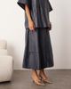 ARRANGE ARRANGE leather full circle skirt in navy - part of a set - 3