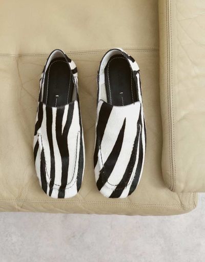 ARRANGE ARRANGE leather loafers in zebra print-Multi