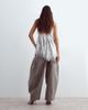 ARRANGE ARRANGE Leni premium structured barrel leg cargo pants in gray - 3