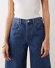 ARRANGE ARRANGE loose fit longline Bermuda shorts in mid wash blue - 4