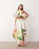 ARRANGE ARRANGE maxi skirt in abstract painterly print - part of a set-Multi - 2