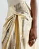 ARRANGE ARRANGE metallic hitched side midi skirt in gold - 2