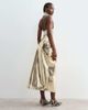 ARRANGE ARRANGE metallic hitched side midi skirt in gold - 3