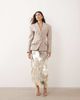 ARRANGE ARRANGE mirror paillette column maxi skirt in silver - 1