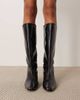 ARRANGE ARRANGE Noa premium leather western knee boots in black - 2