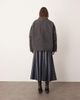 ARRANGE ARRANGE oversized canvas barn jacket with corduroy collar detail in gray - 4