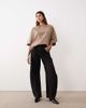 ARRANGE ARRANGE oversized premium heavy weight T-shirt in taupe-Neutral - 3
