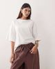 ARRANGE ARRANGE oversized premium heavy weight t-shirt in white - 3