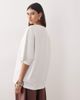 ARRANGE ARRANGE oversized premium heavy weight t-shirt in white - 4