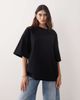 ARRANGE ARRANGE oversized premium heavyweight T-shirt in black - 1